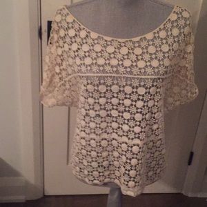 See through lace tee